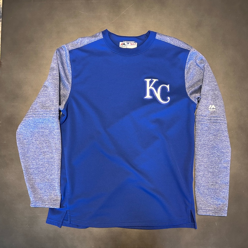 Majestic Therma Base Kansas City Royals Pullover Long Sleeve Mens Medium MLB